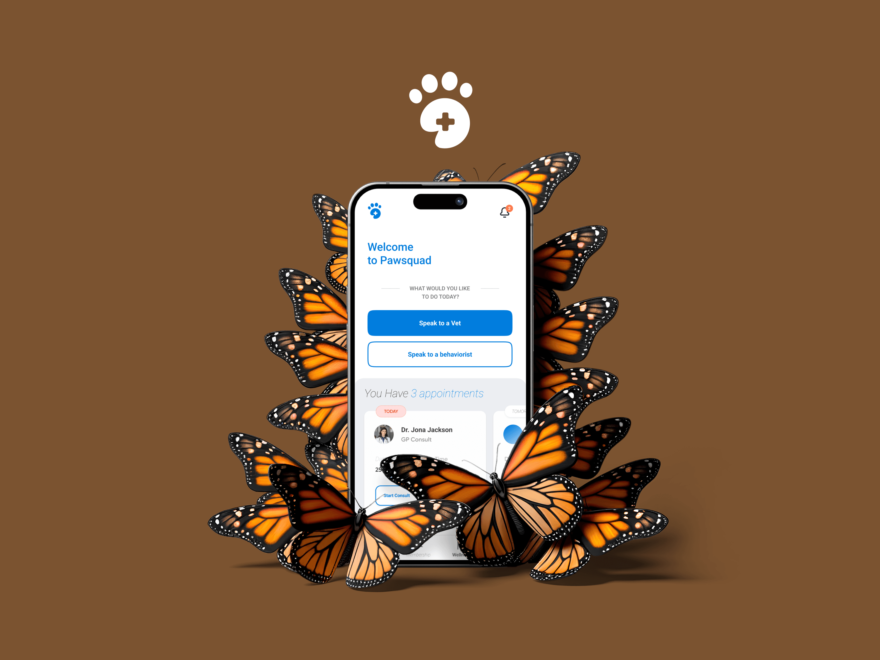 PawSquad app: vet consultation booking flow