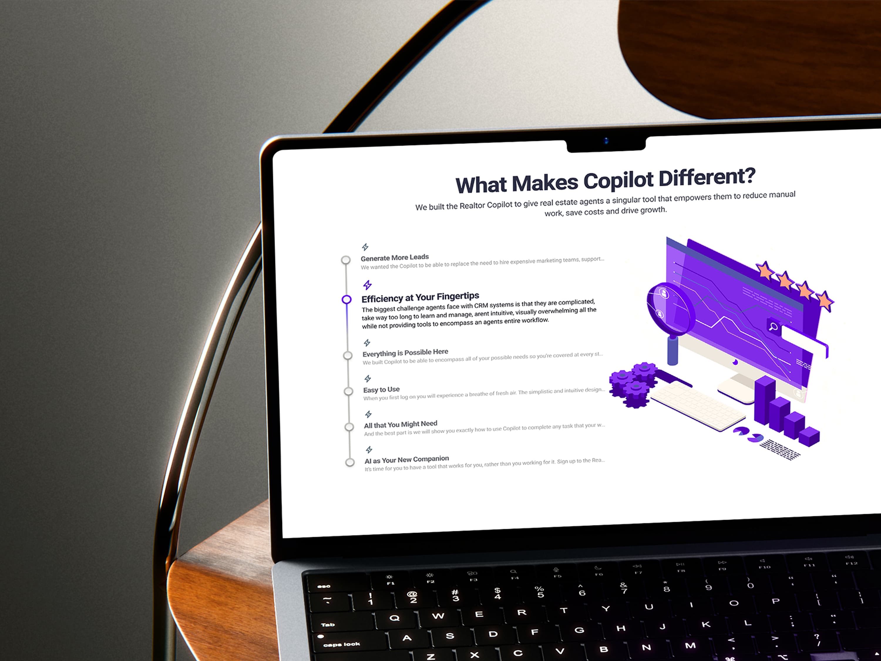 Realtor Copilot website section: What makes Copilot different