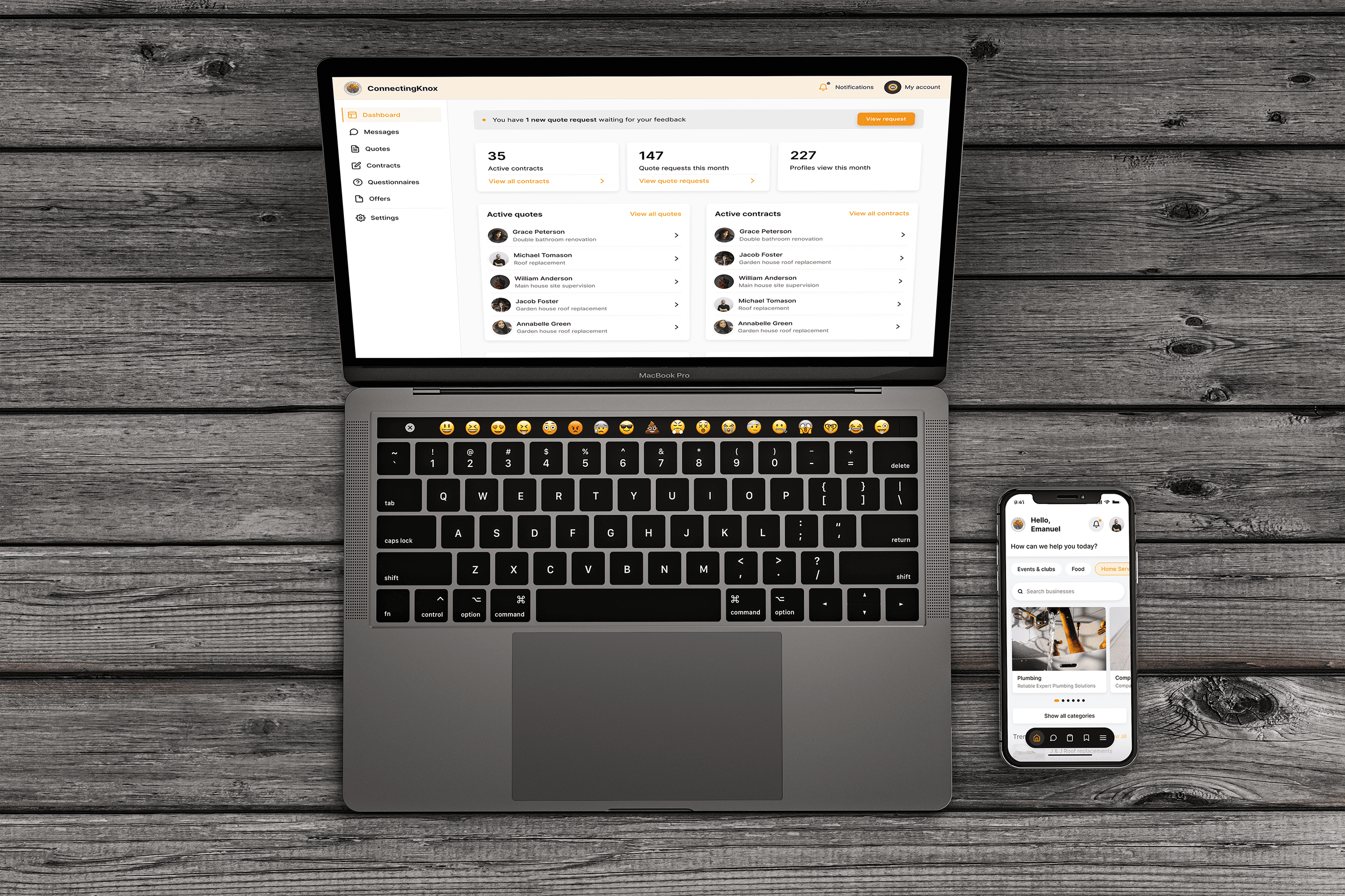 ConnectingKnox web admin portal for businesses