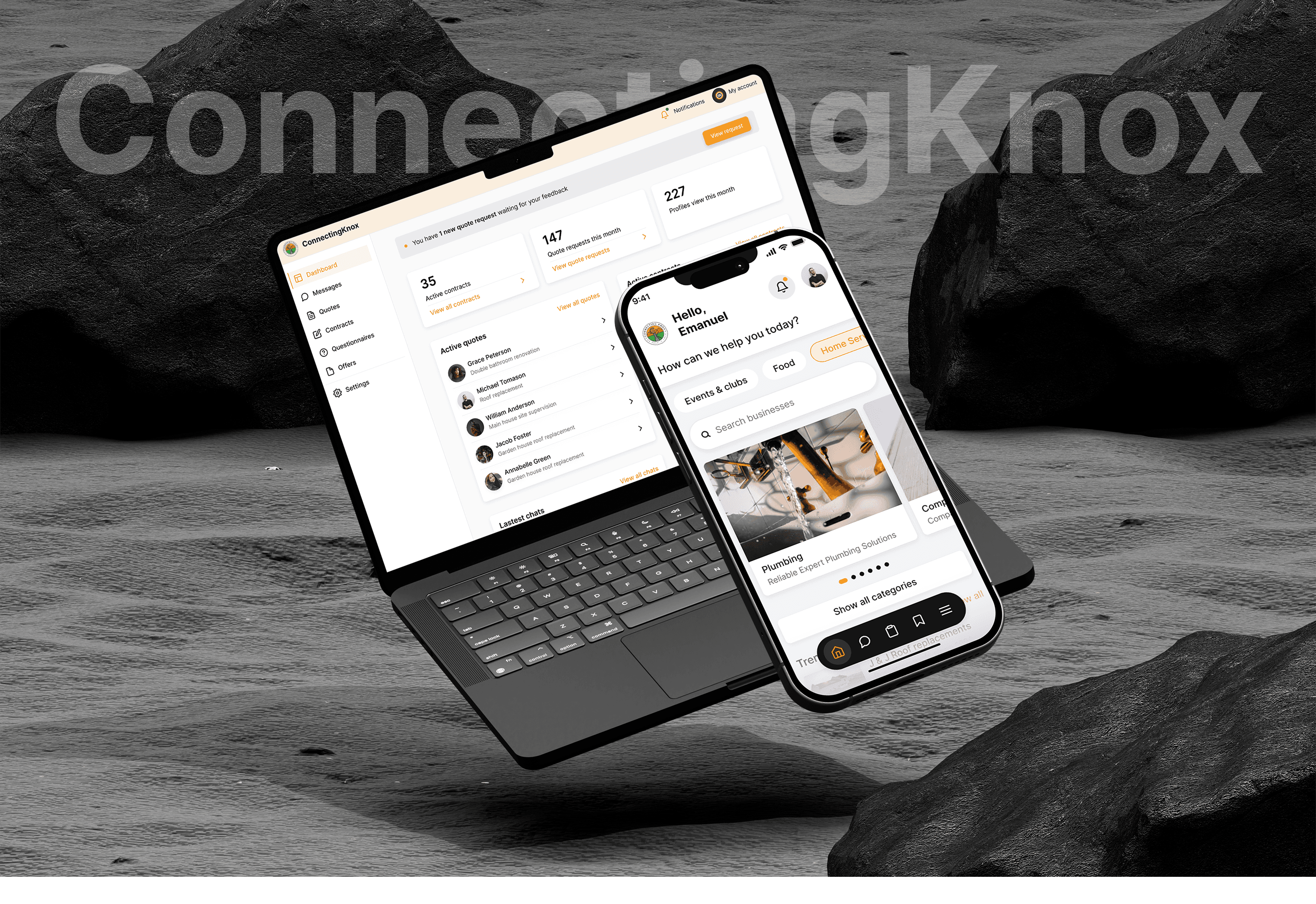 ConnectingKnox app on iOS and Android